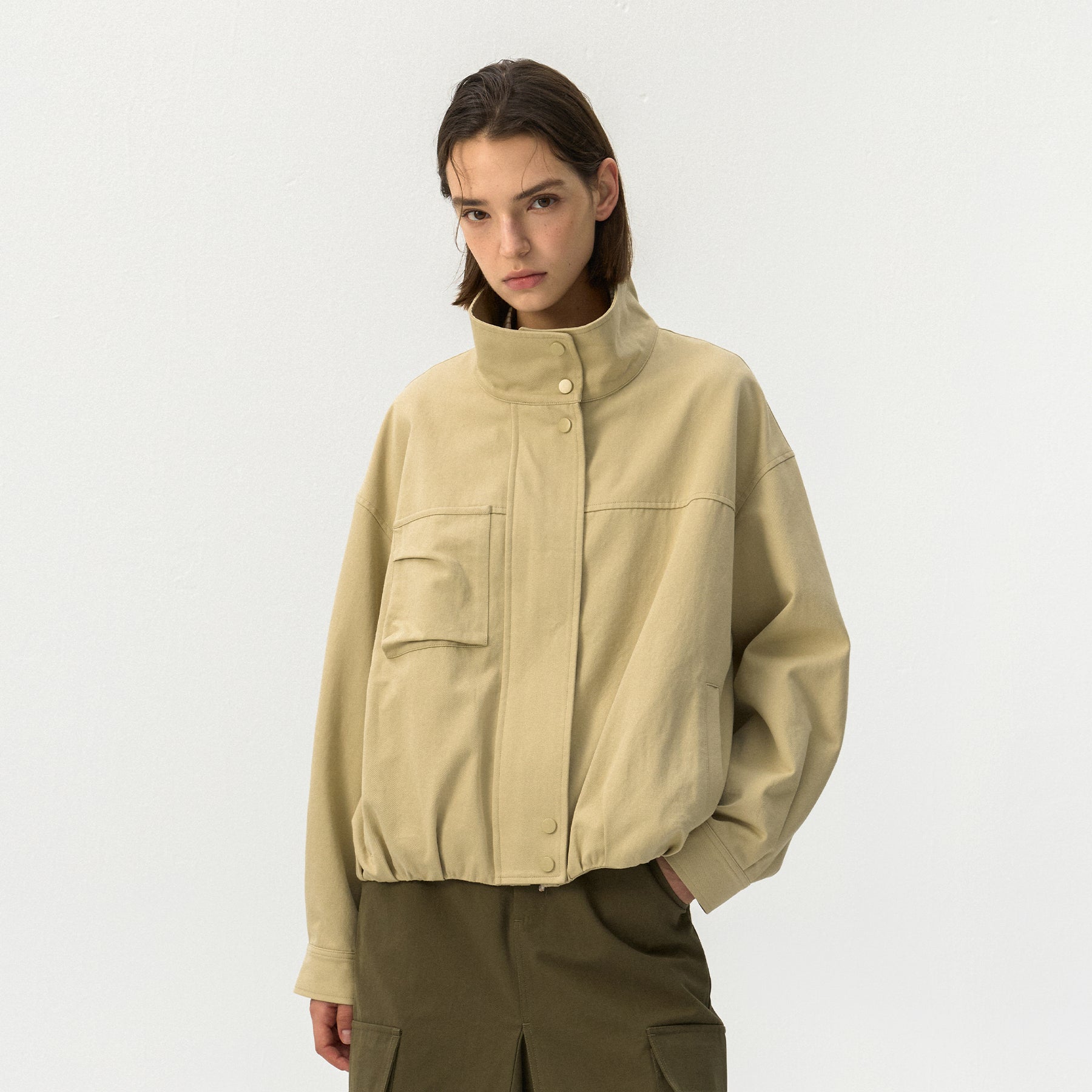 CUBIC Charcoal Cotton Utility Jacket-3