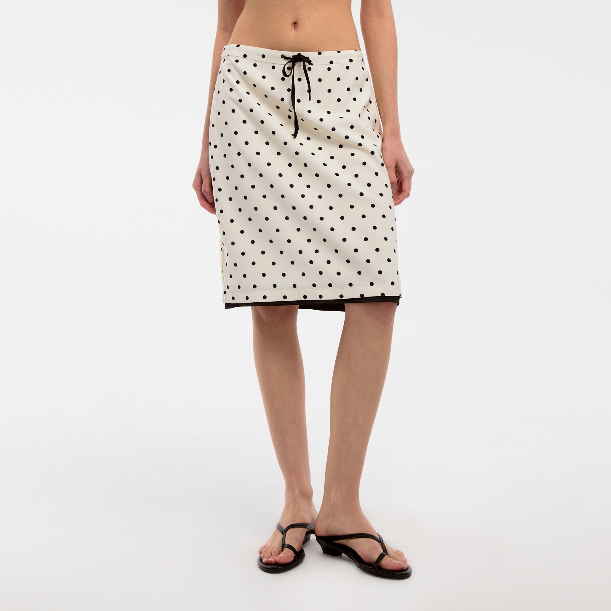 CUBIC Polka Dot Straight Skirt-3
