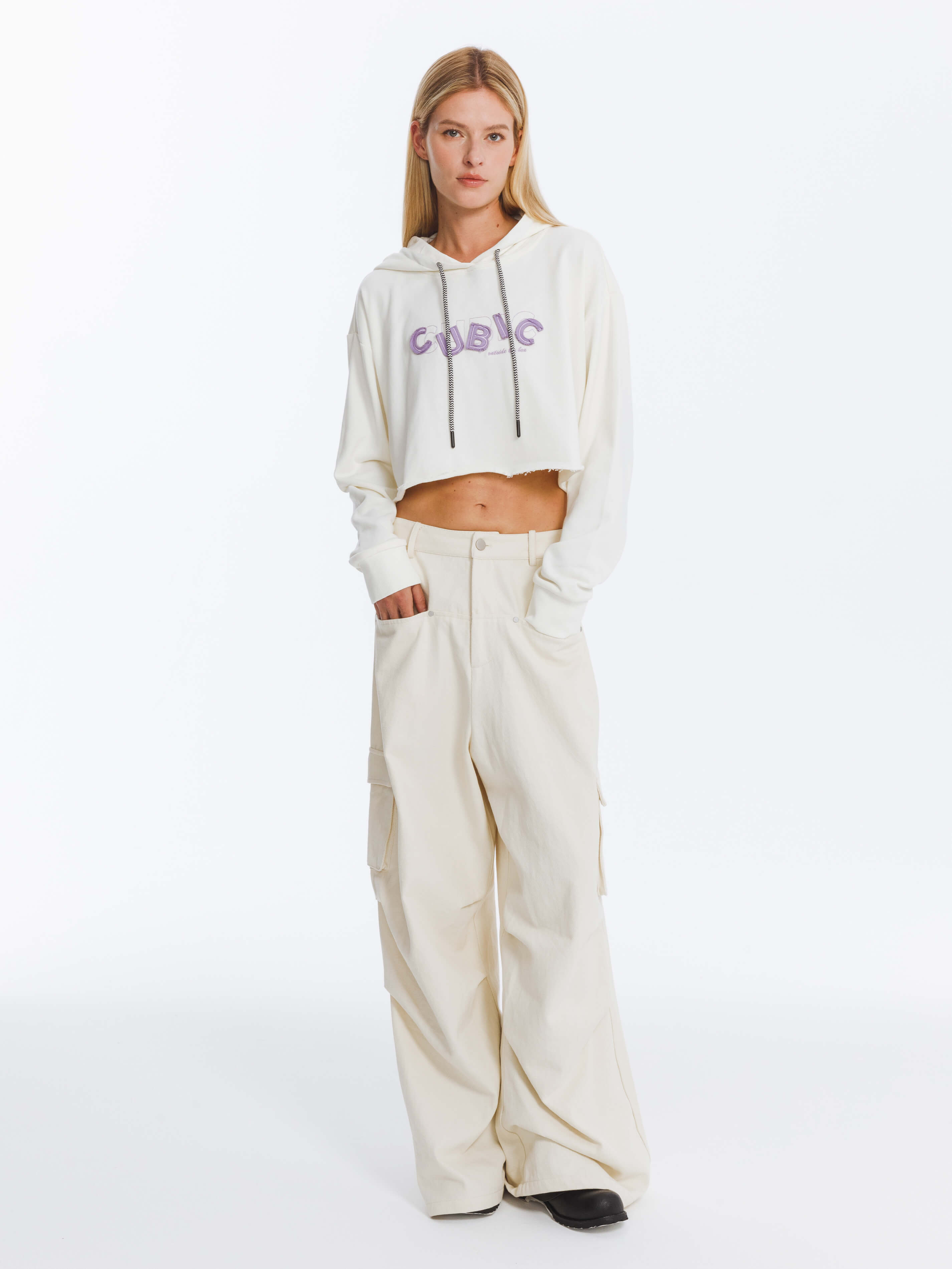 Pure Cotton Twill Cargo Trousers-9