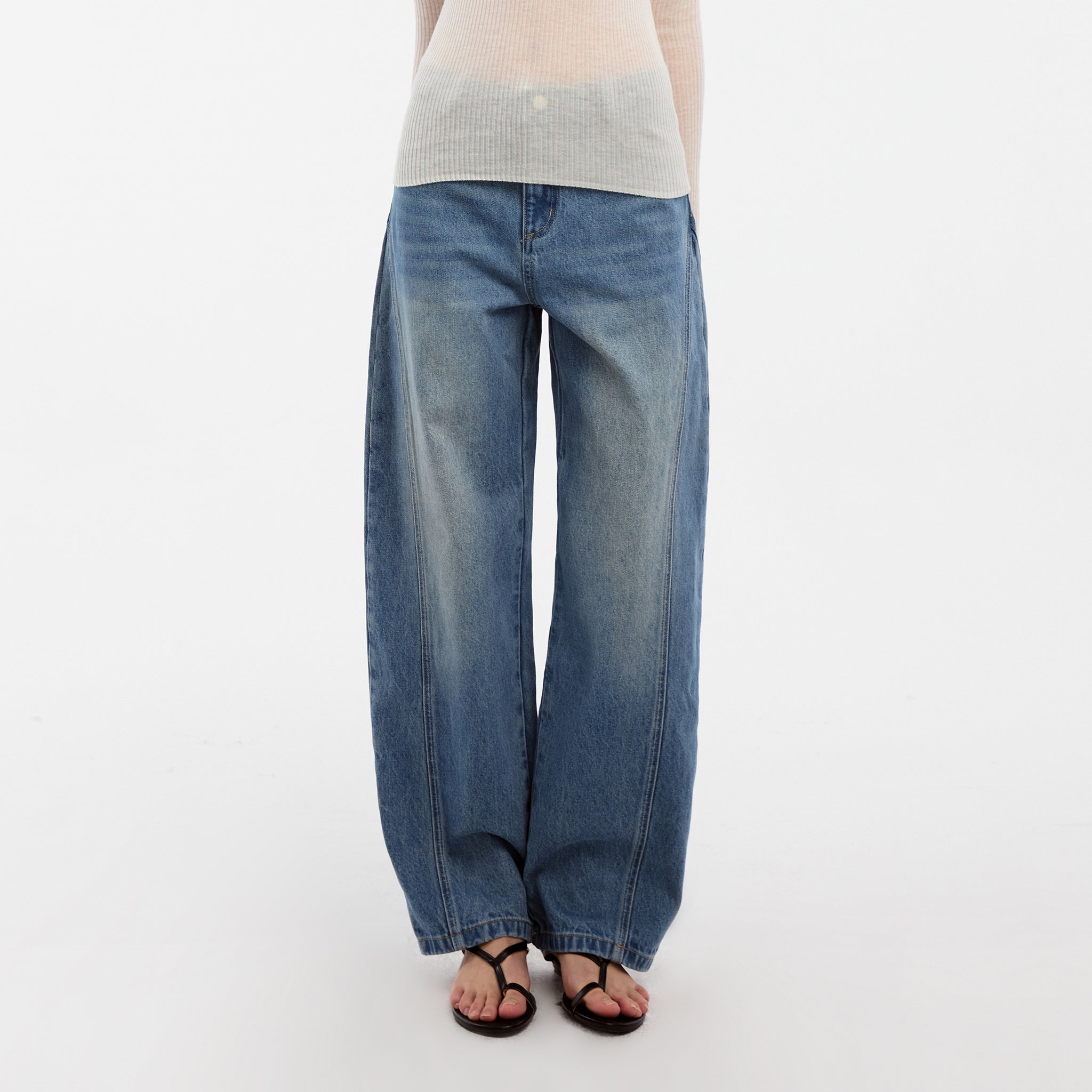 CUBIC Curved Ribbon Jeans-3