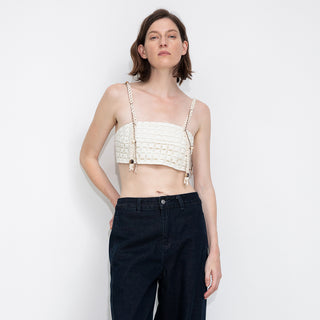Cut-Out Cropped Bandeau Cami