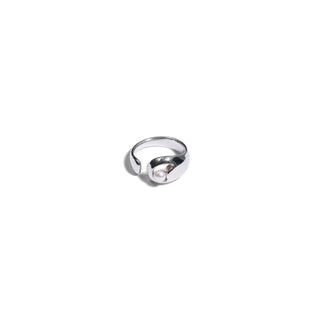 Open Ring with Pearl