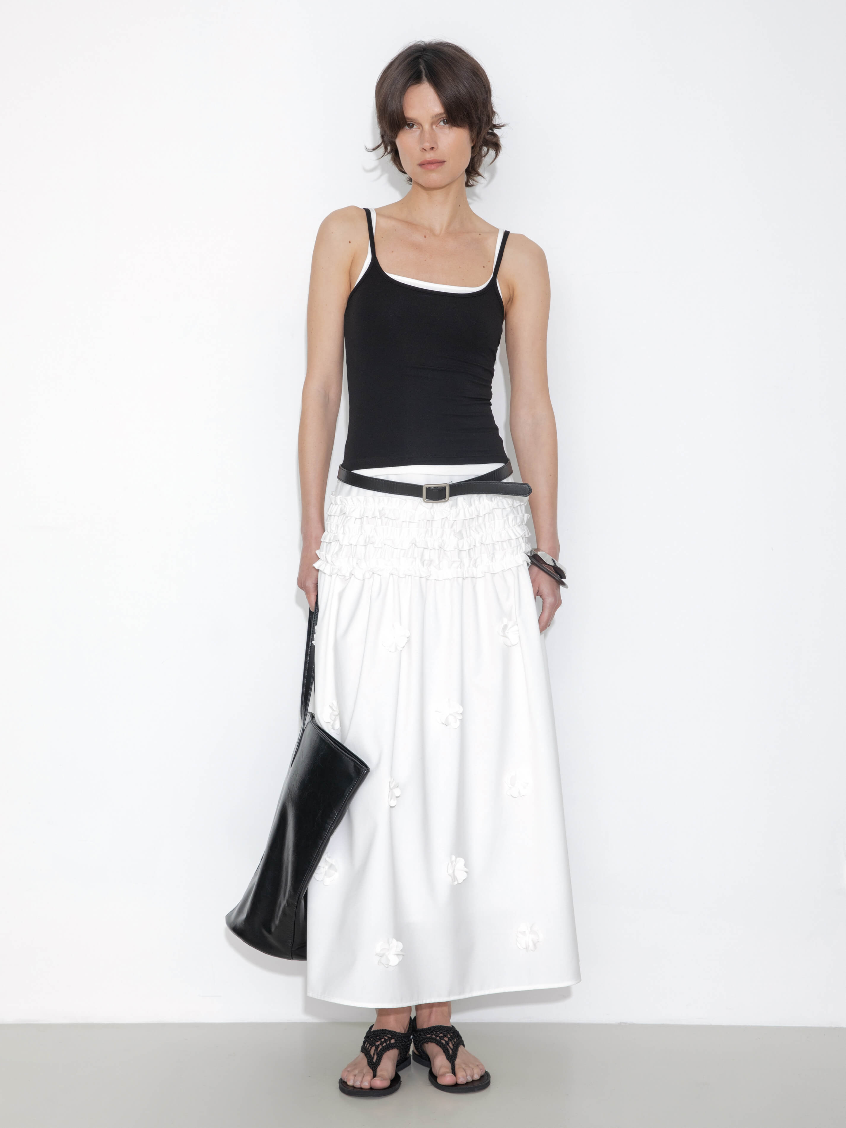 3D Floral Maxi Skirt-6