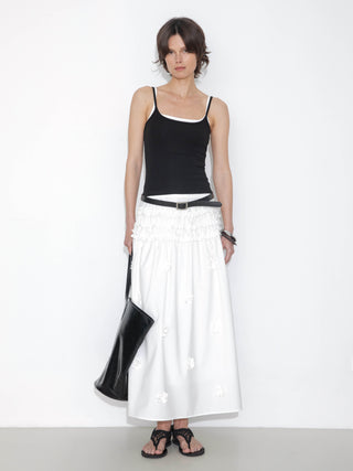 3D Floral Maxi Skirt