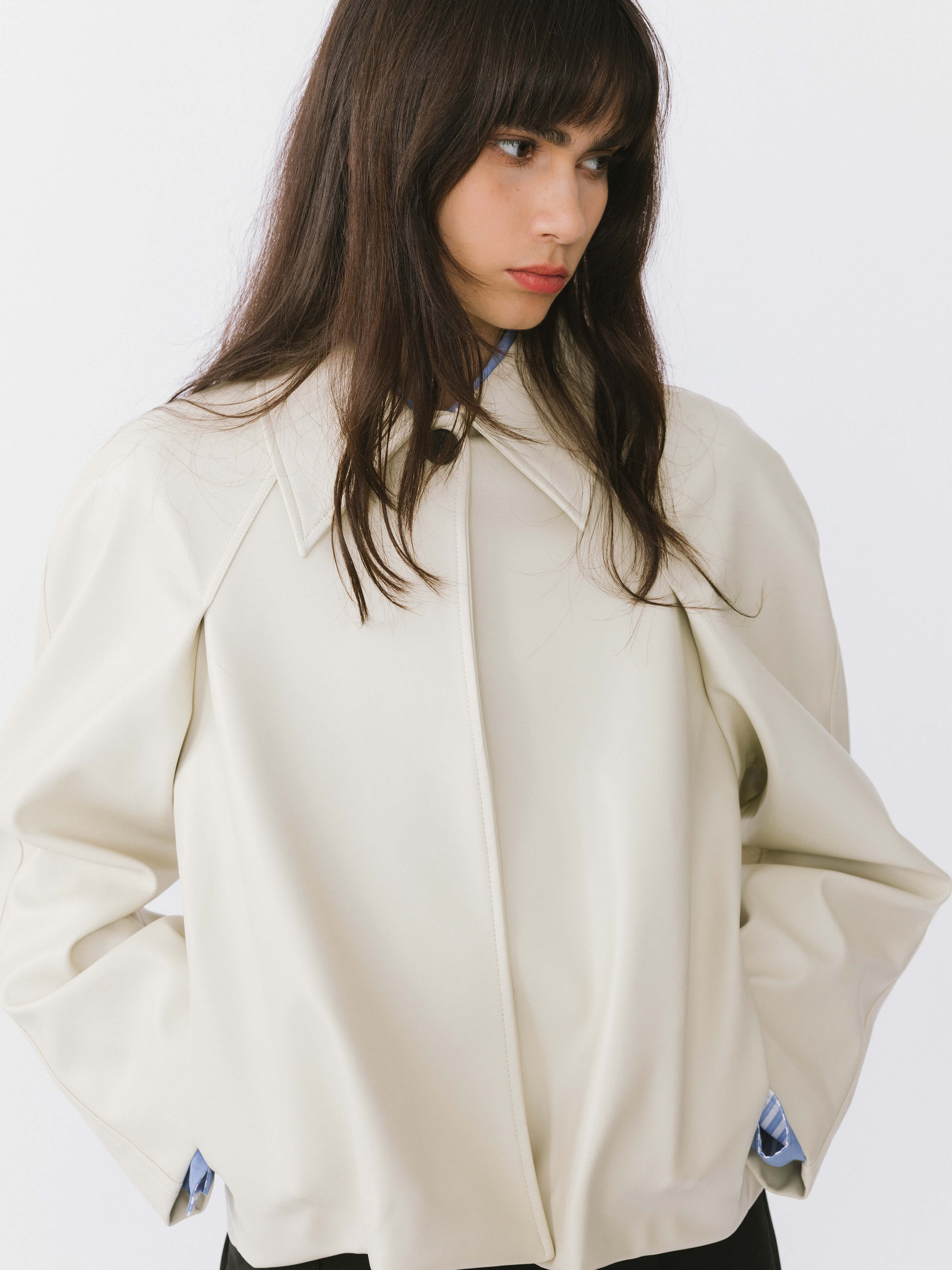 Oversized Faux Leather Jacket-3