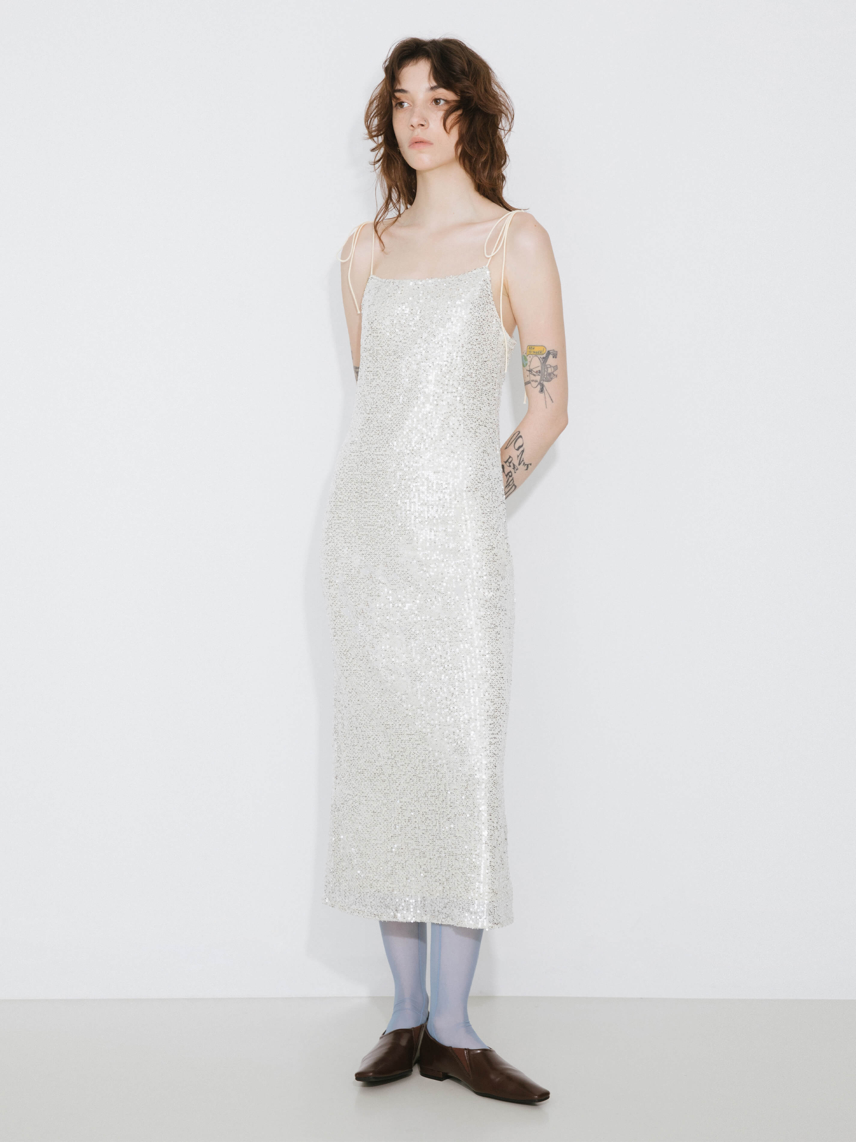 Slim Fit Sequin Sling Dress-3