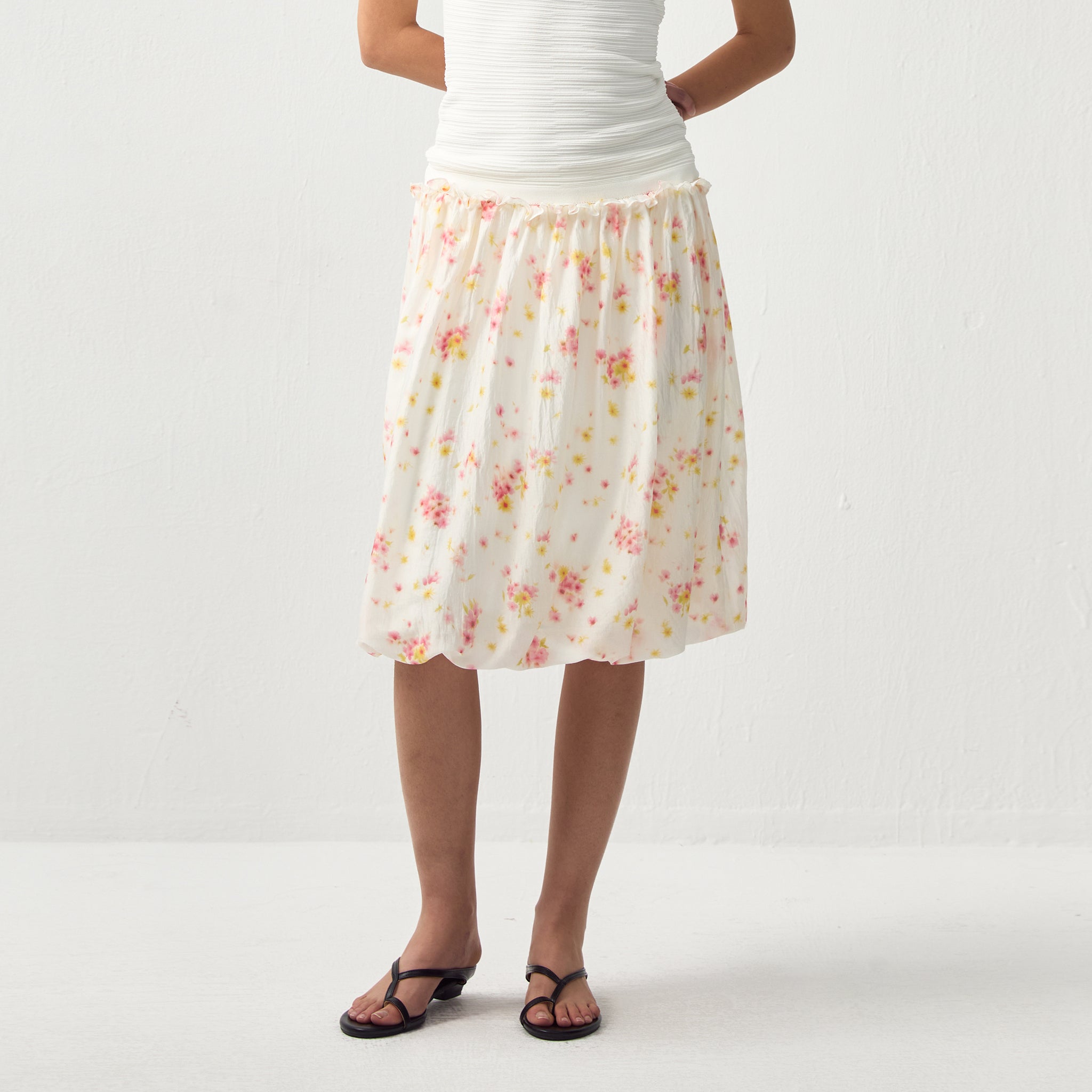 CUBIC Acetic Bud Midi Skirt-3