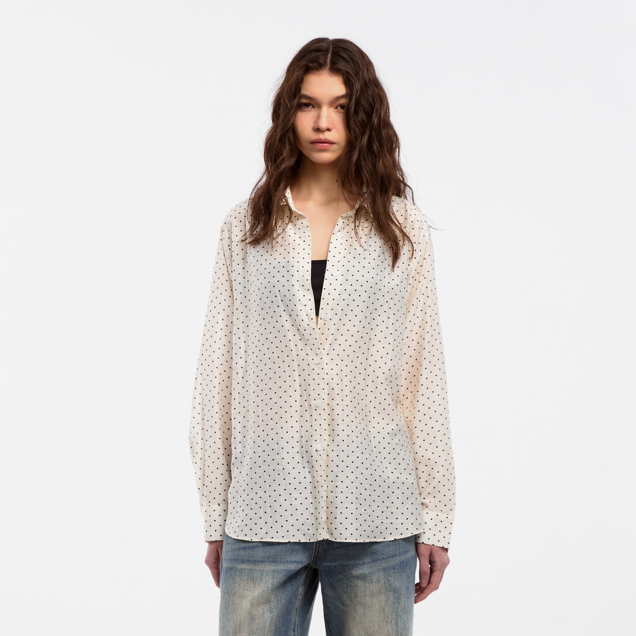 CUBIC Lyocell Polka Dot Shirt-3