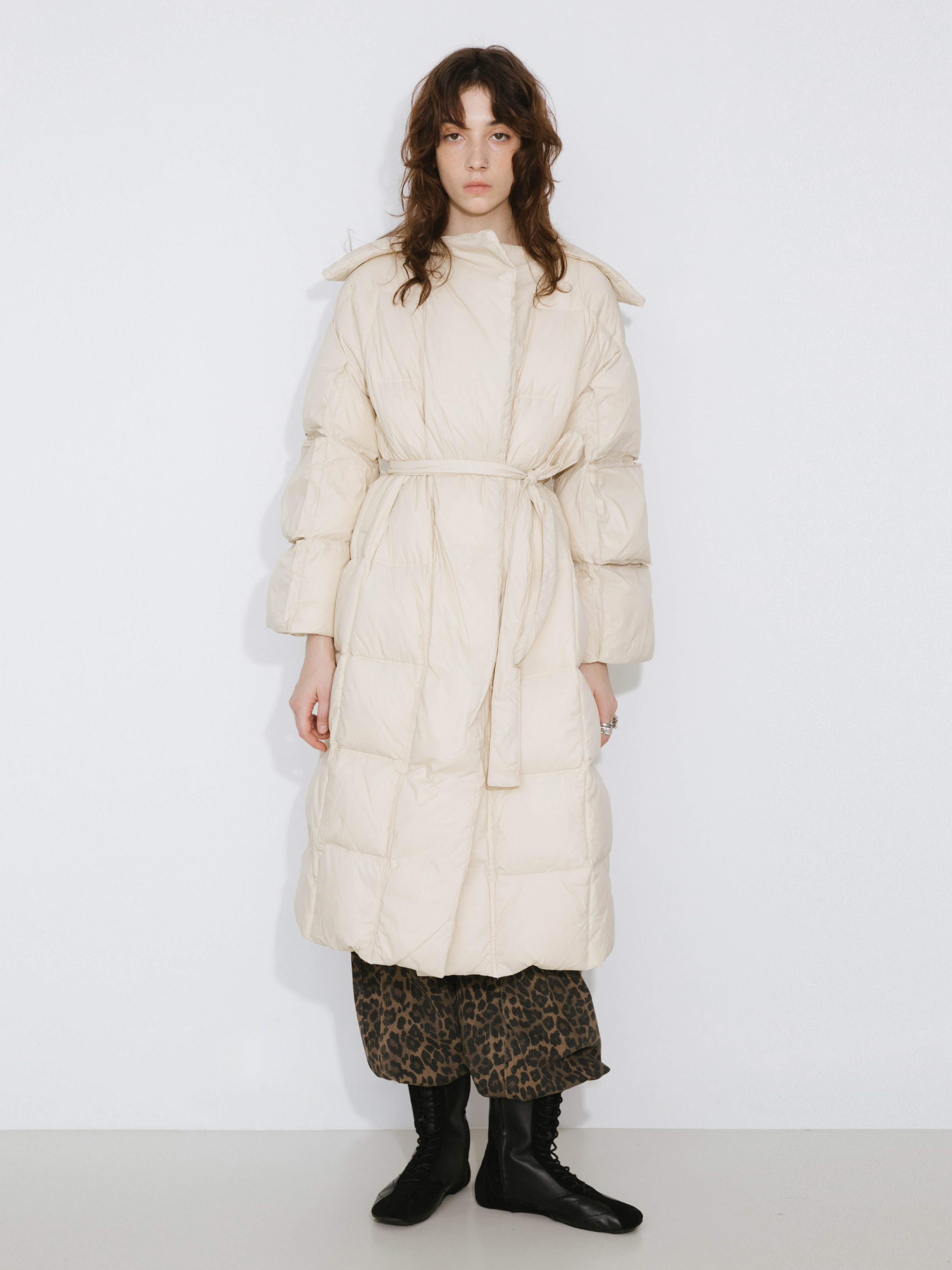 Long Boxy Down Coat-3