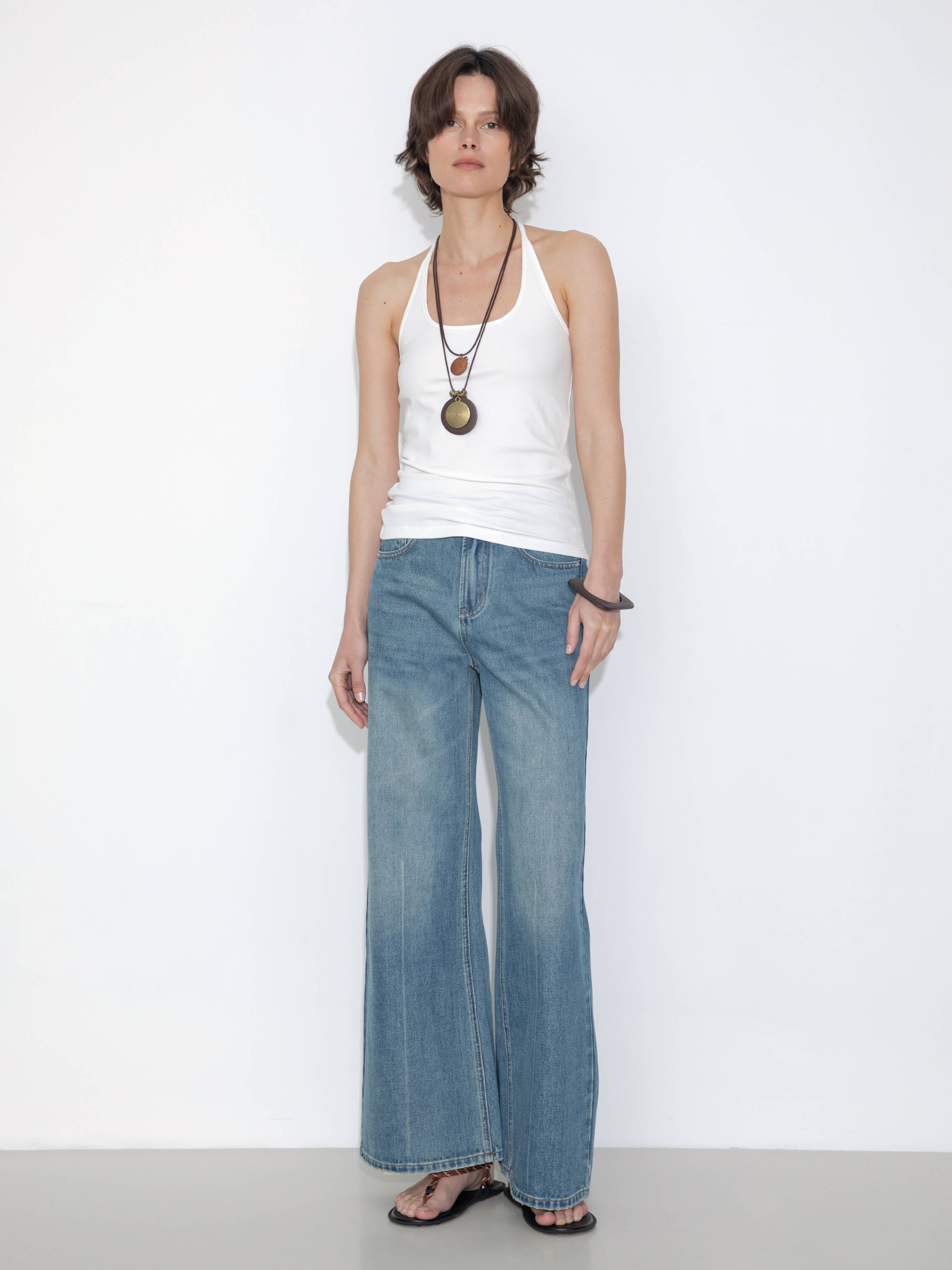 Loose-Fit Flared Vintage Jeans-3