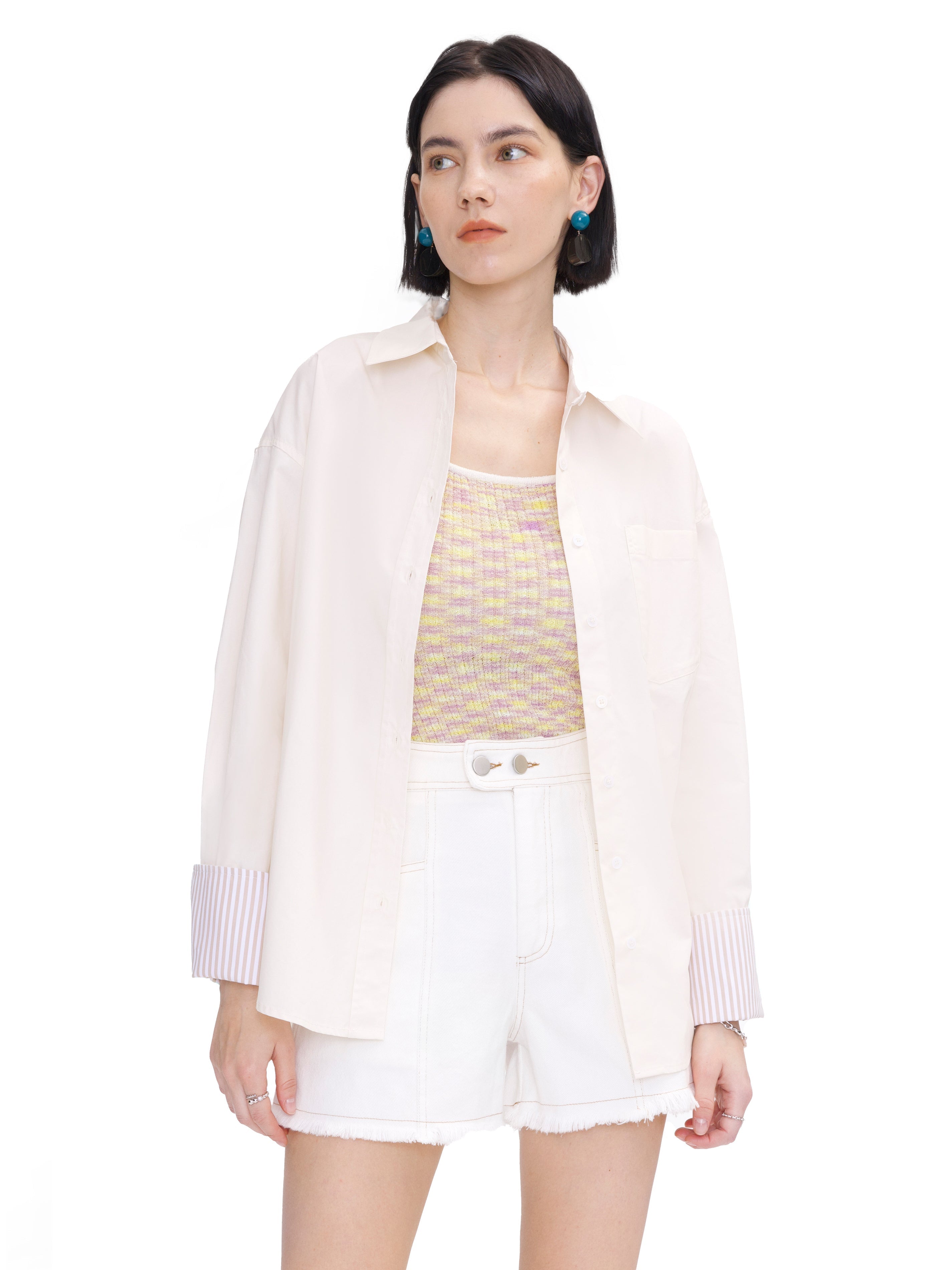 Classic Shirt with Turn-Up Cuffs
