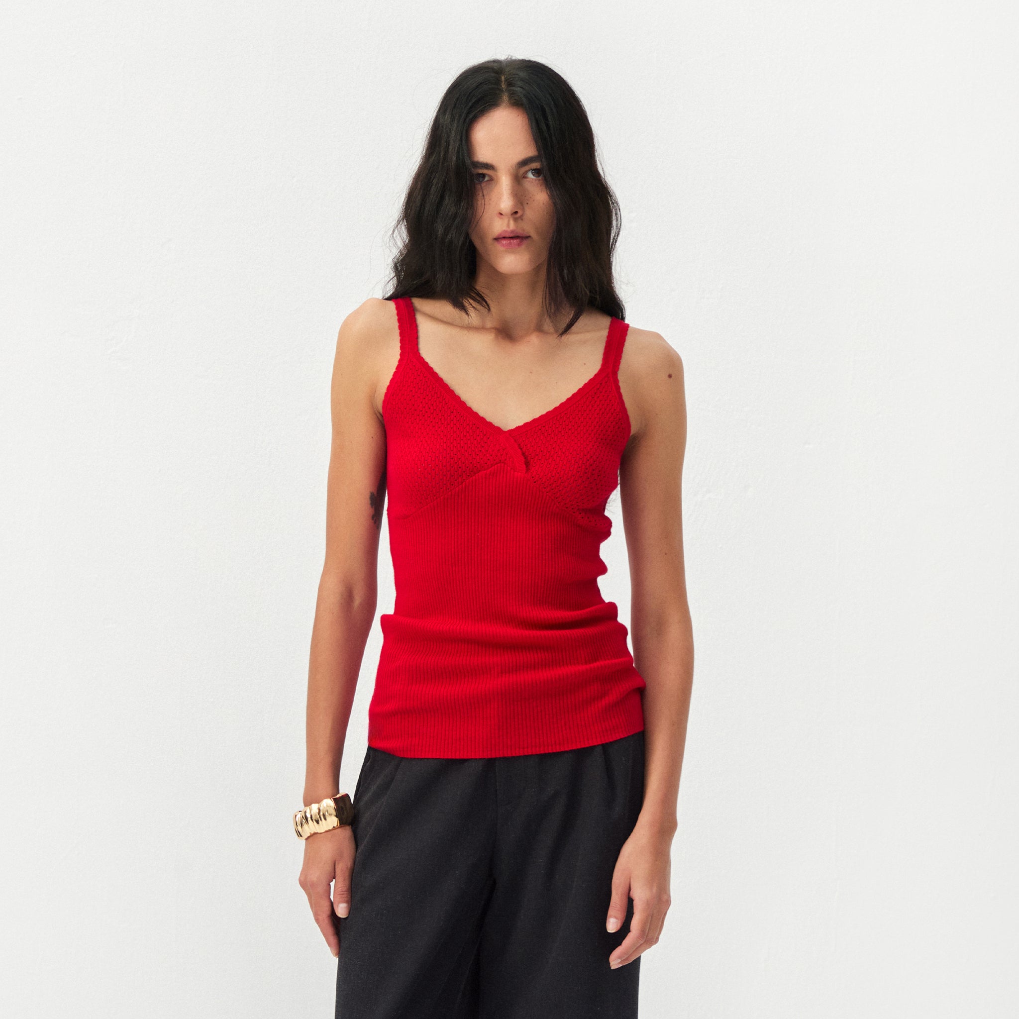 CUBIC 100% Cotton Knit Camisole-3
