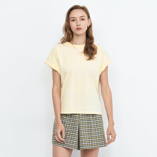 Round Neck White Casual T-shirt