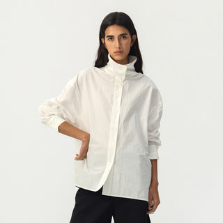 CUBIC Stand Collar Cotton Shirt