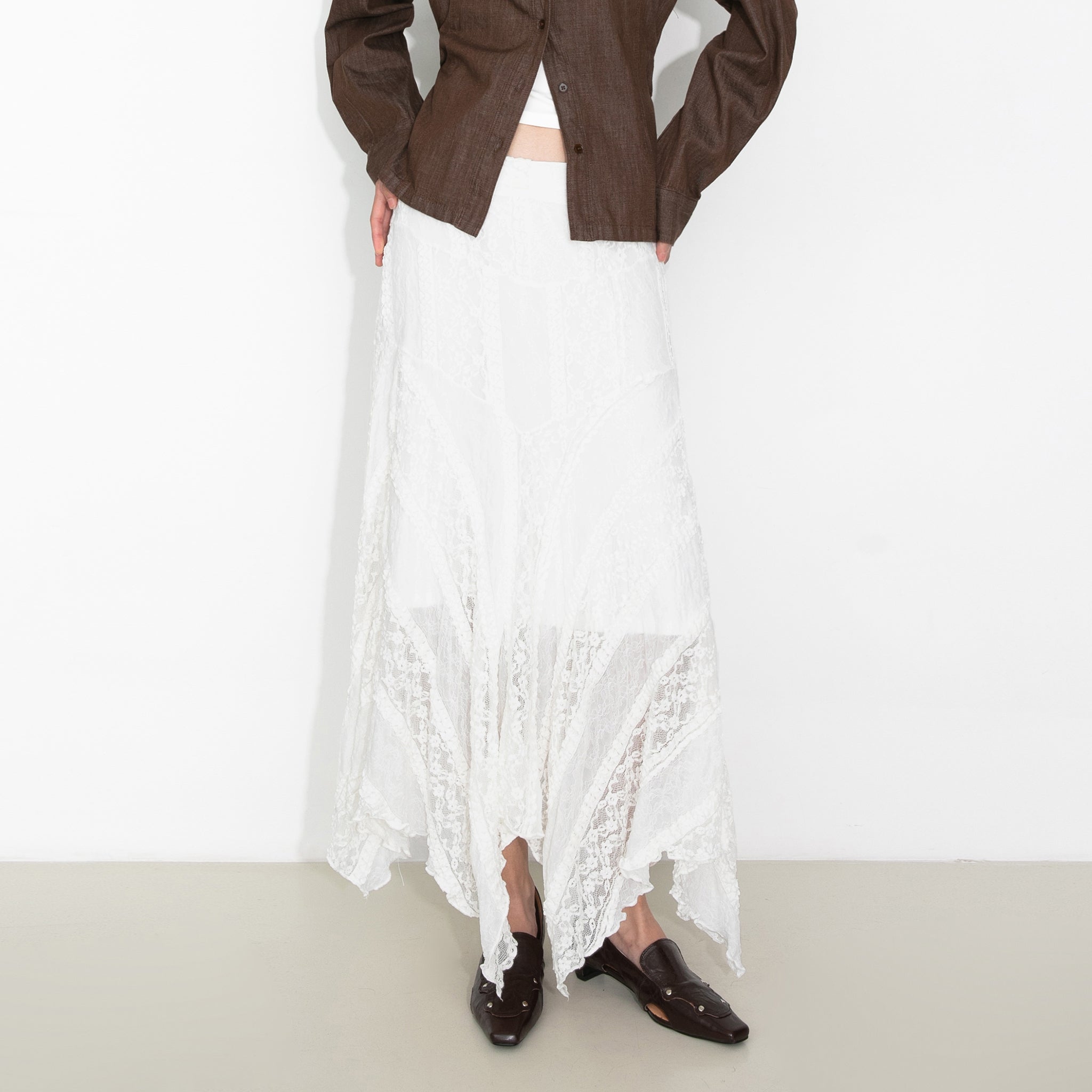 Chiffon Knit Asymmetric Maxi Dress-3