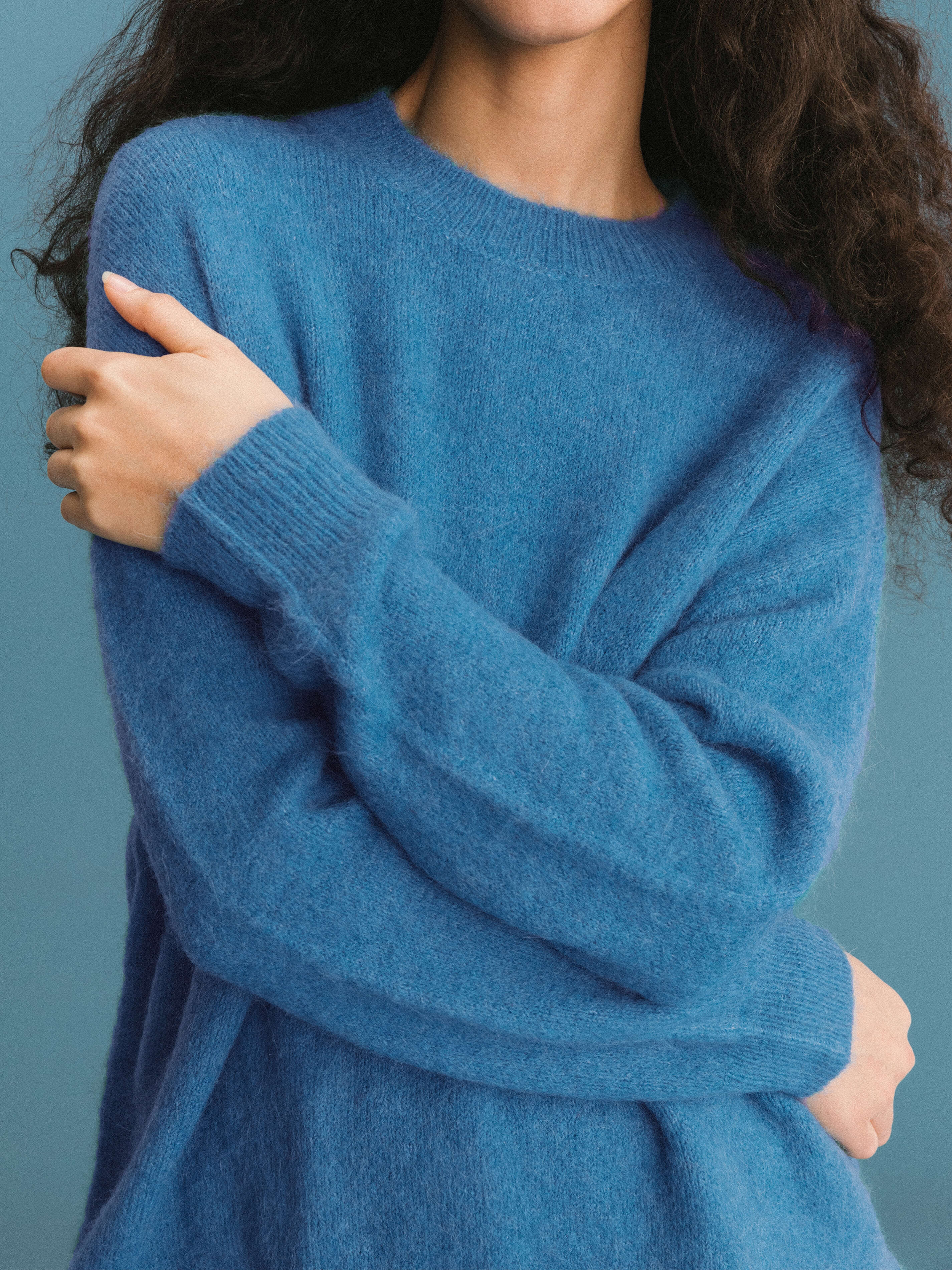 ONE BY CUBIC Brushed Alpaca Knitwear Jumper-3