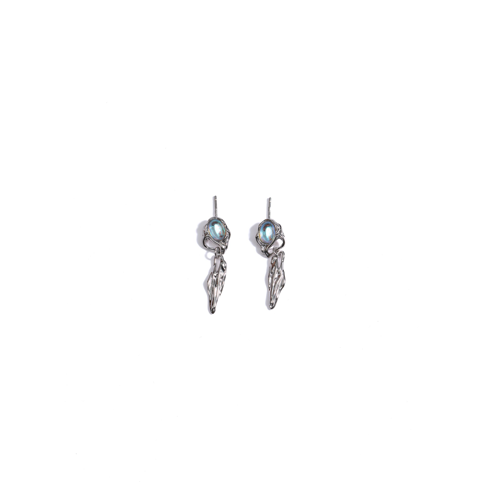 Irregular Moonstone Earrings-3