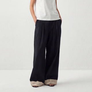 CUBIC Embroidery Casual Pants