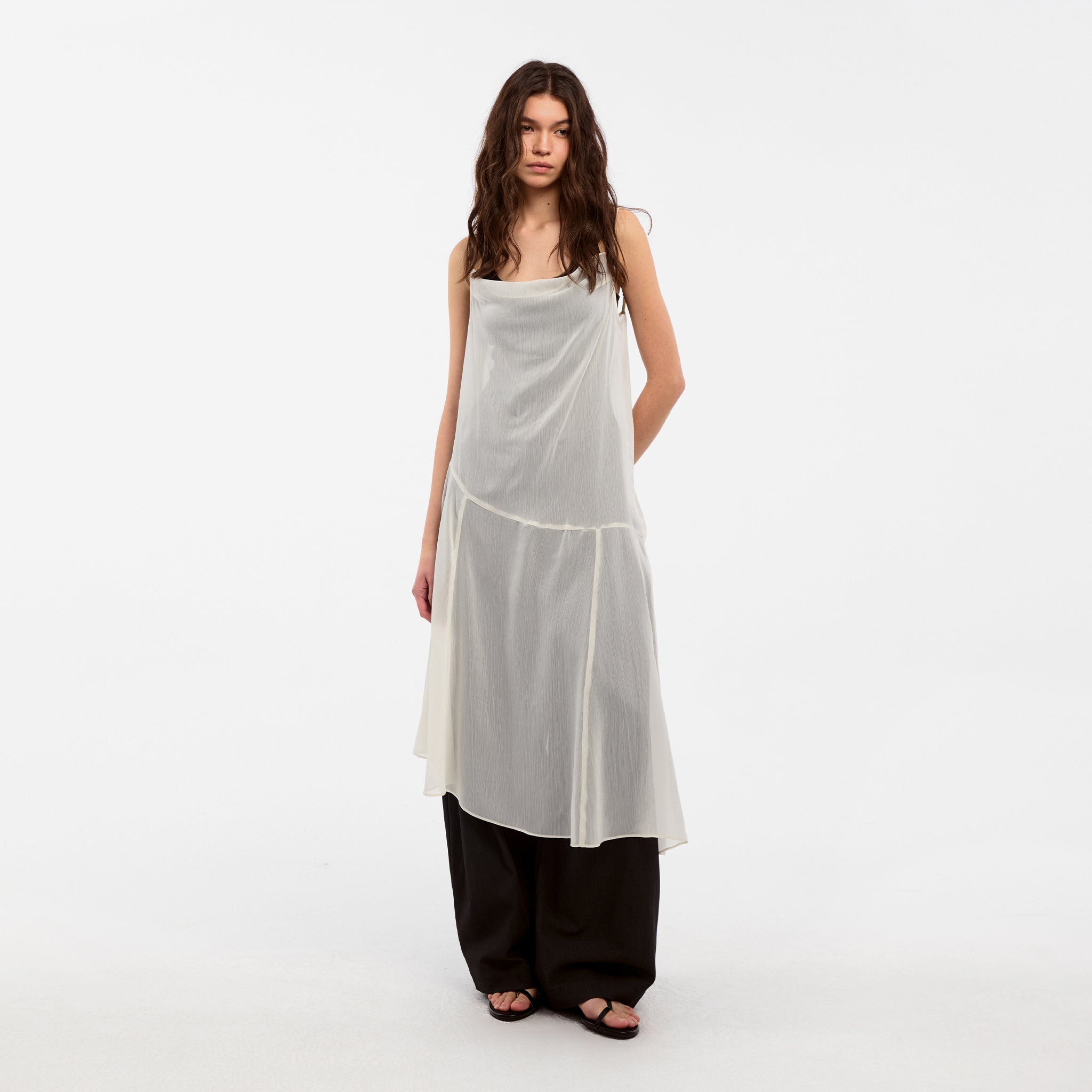 CUBIC Effortless Sheer Slip Maxi Dress-3