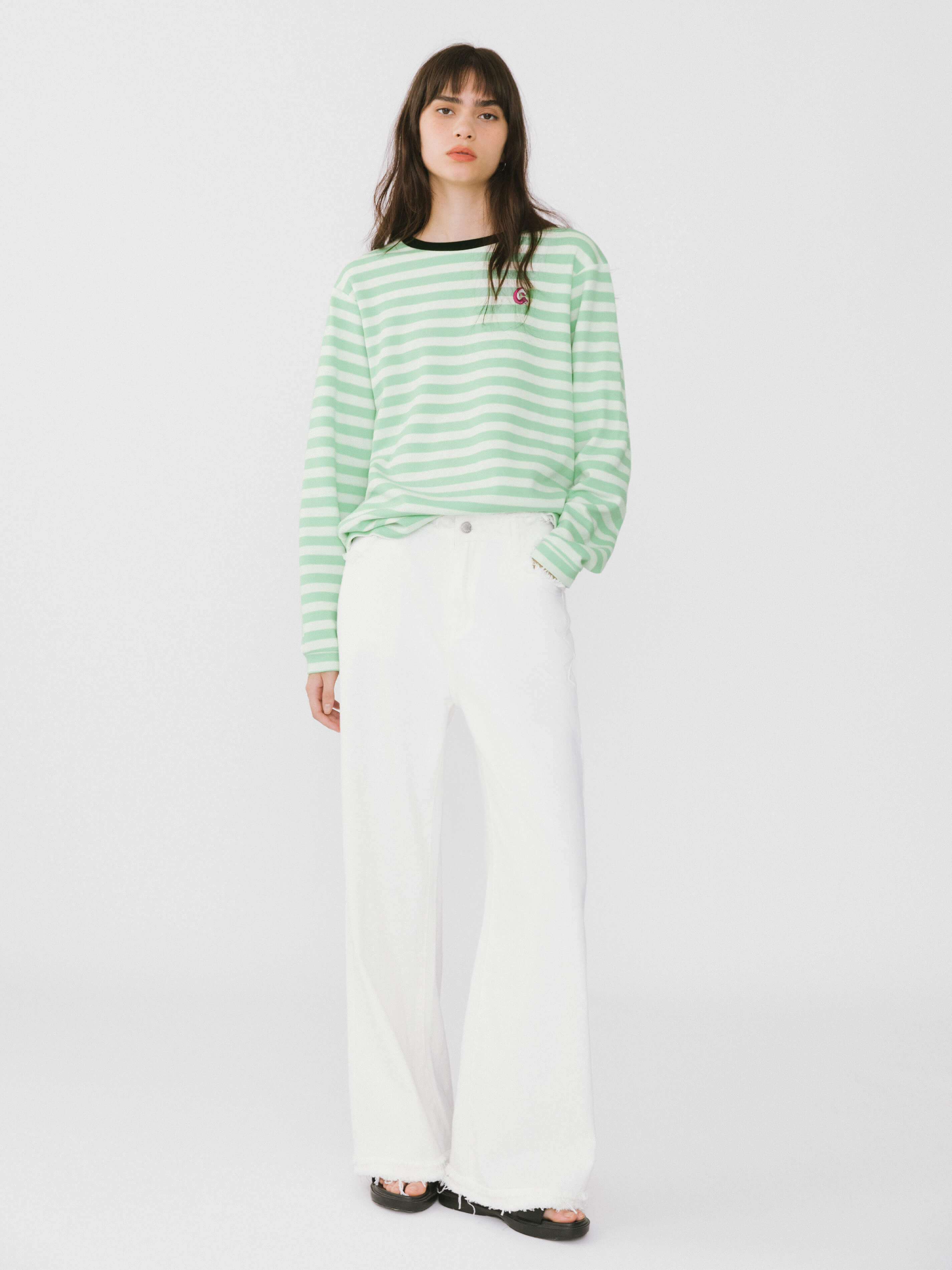 Oversized Striped Long Sleeve Top-3