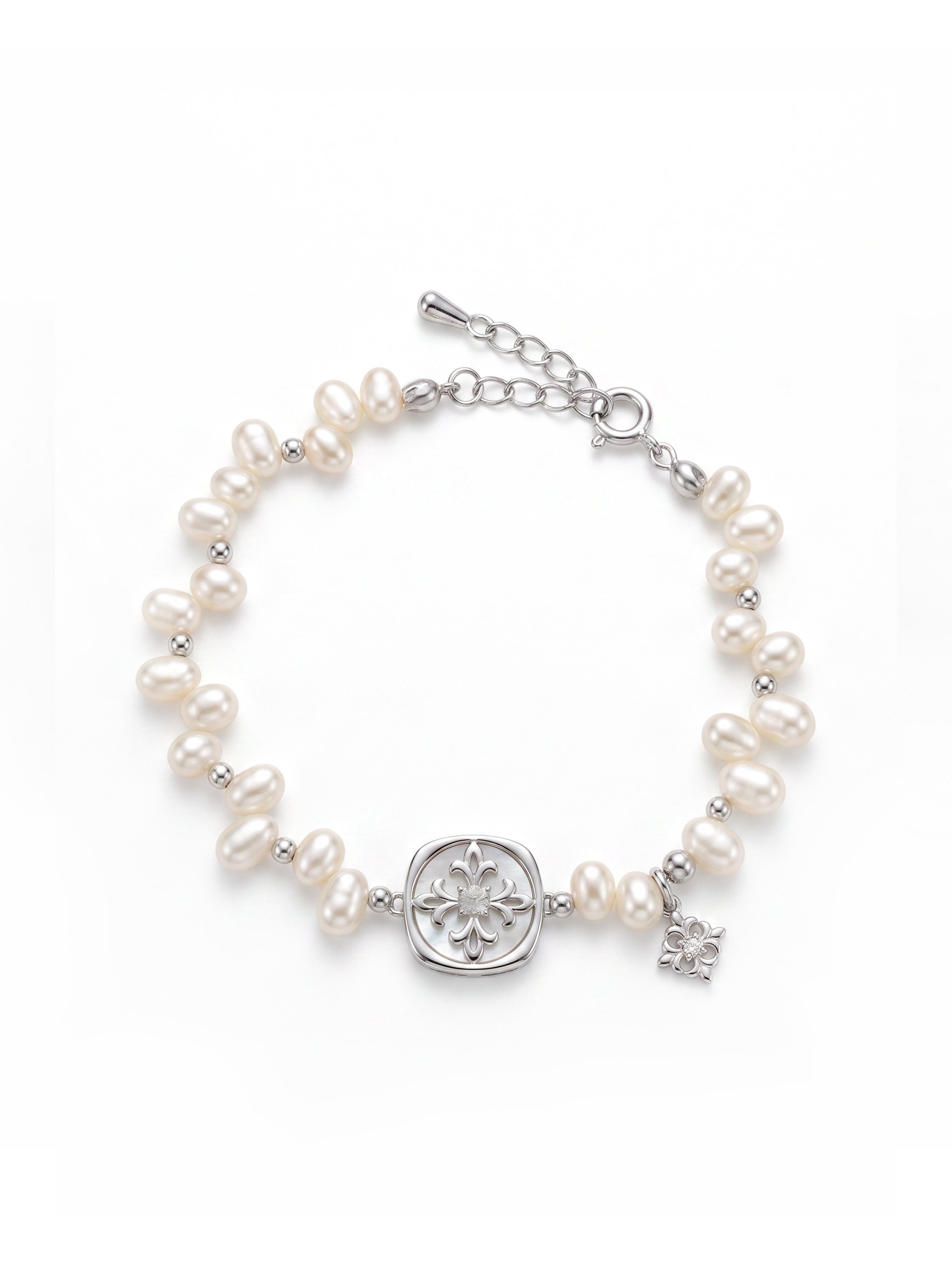 Iris Charm Baroque Pearl Bracelet-3