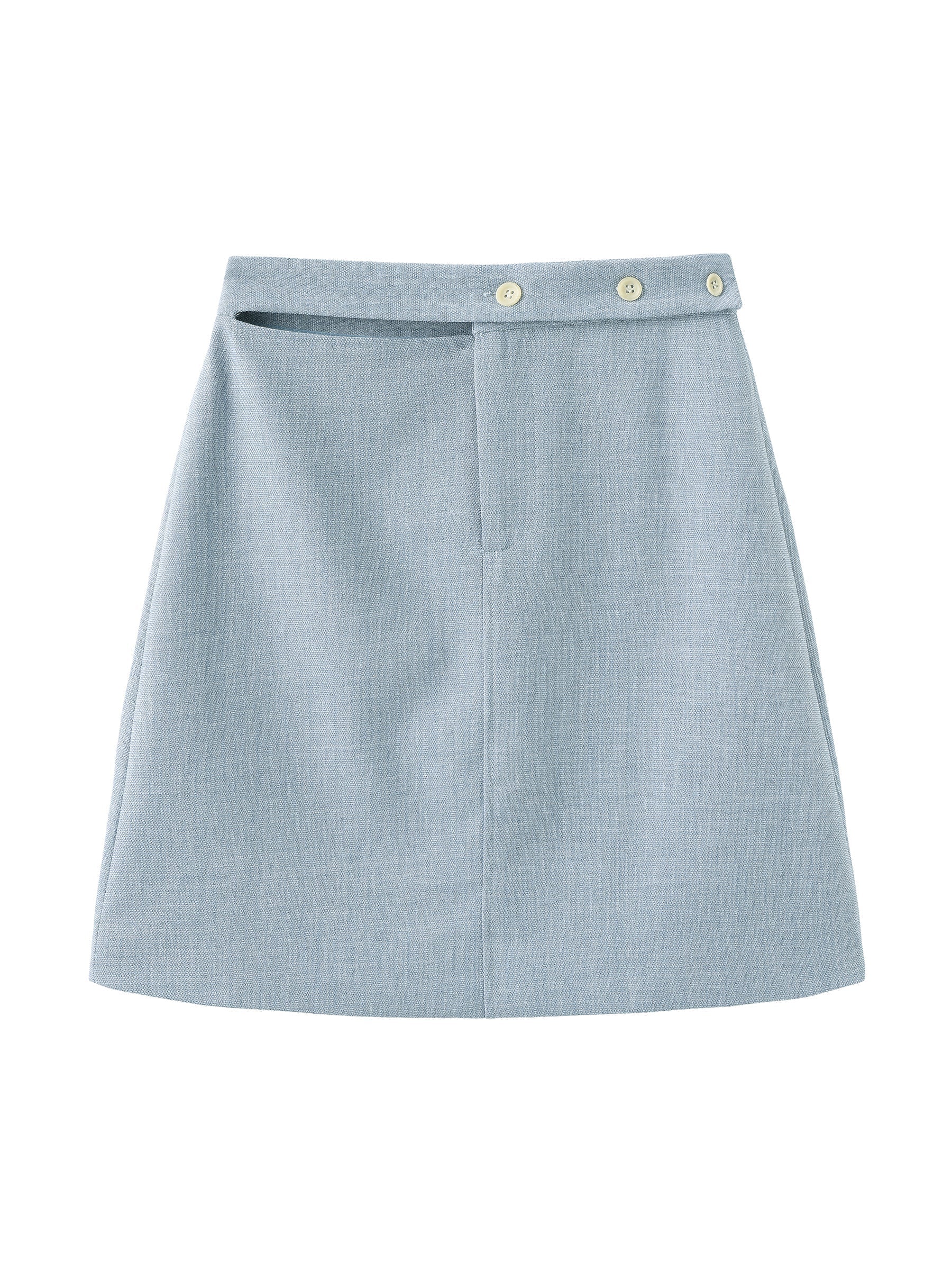 Cut Out Tailored Mini Skirt-6