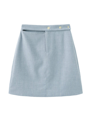 Cut Out Tailored Mini Skirt