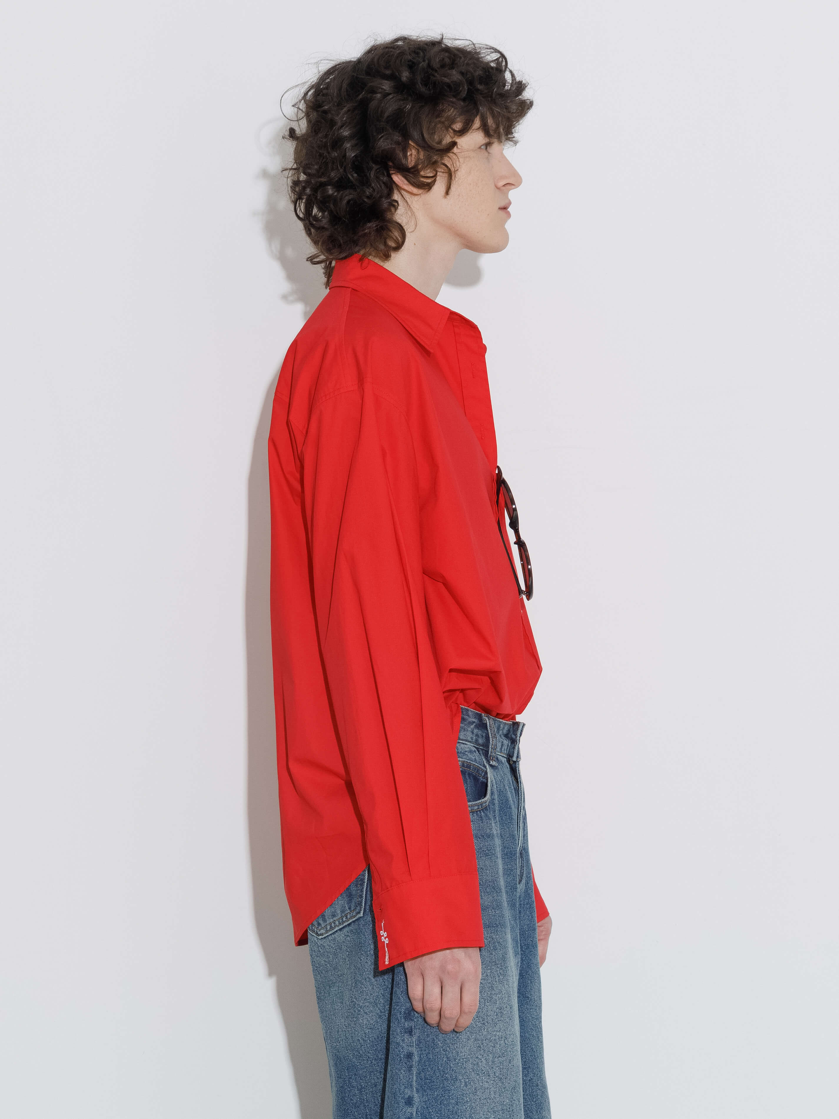 100% Cotton Embroidered Oversized Shirt-3