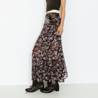 Floral A-Line Maxi Skirt