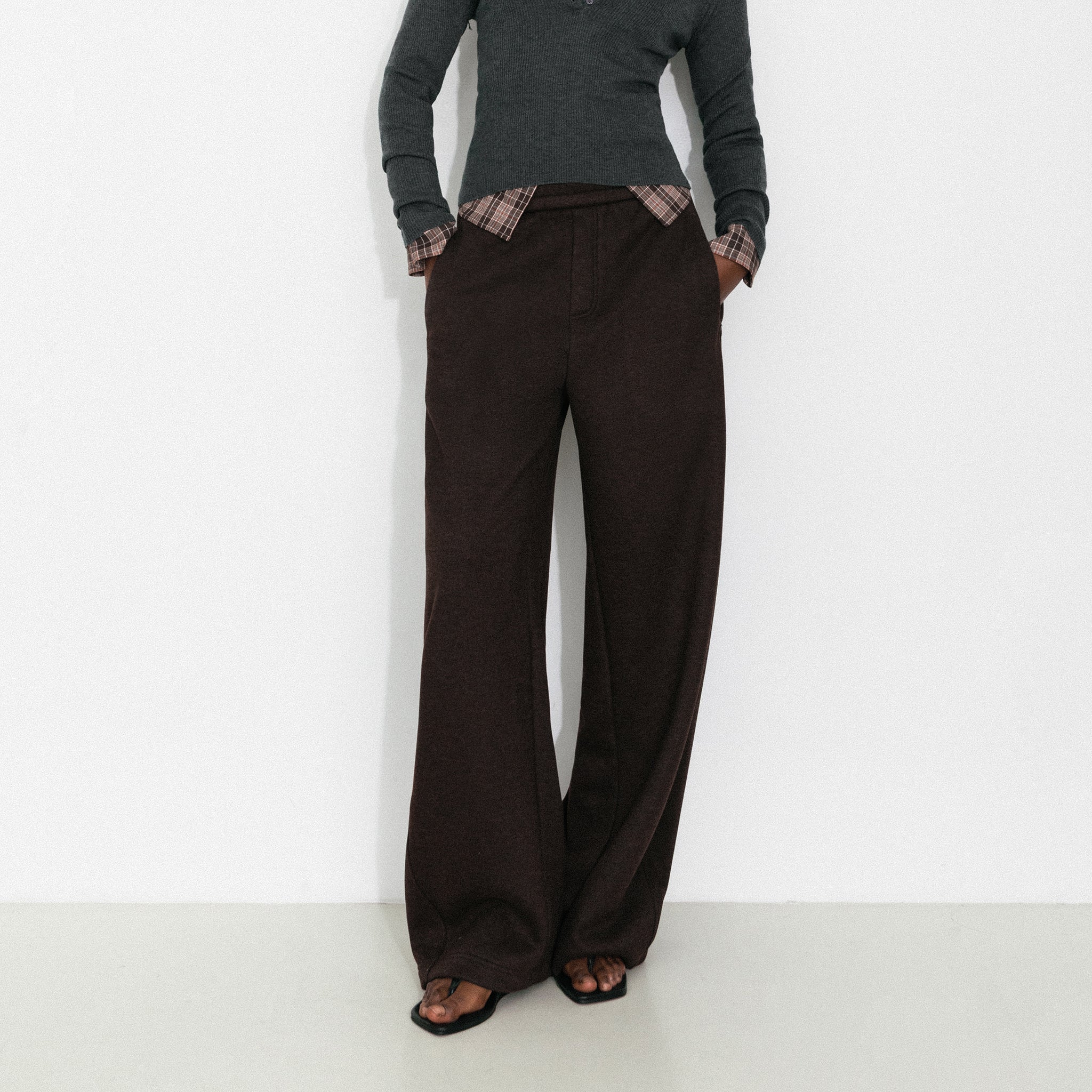 Loose Fit Elastic Waist Pants-3