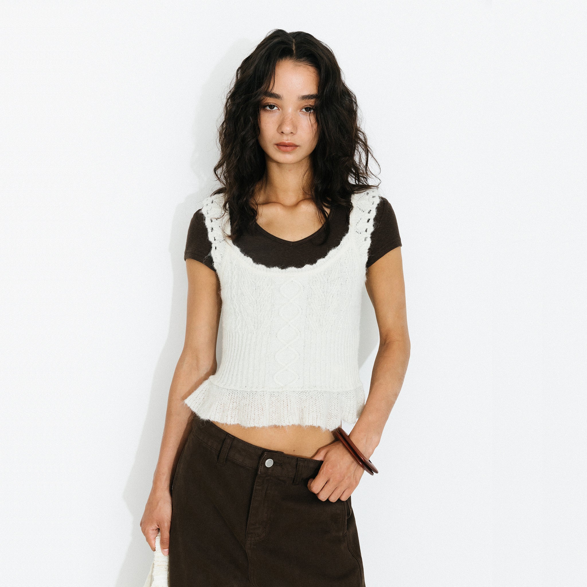 Crochet Knit Cami Top-3