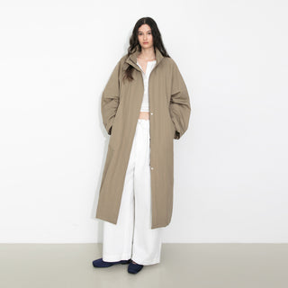 Oversized Funnel-Neck Down Coat