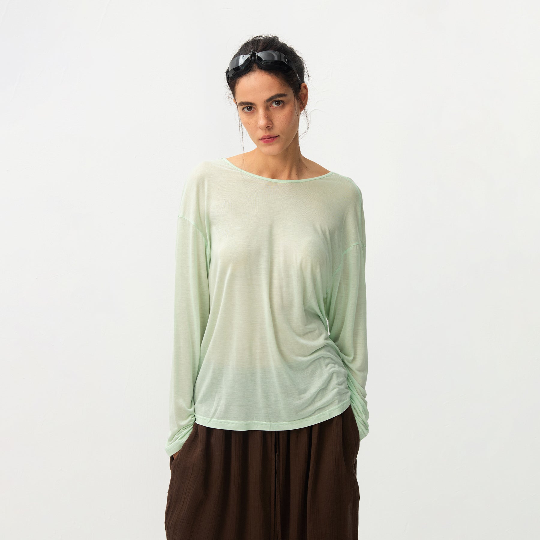 CUBIC Lyocell Sheer Open-Back Top-3