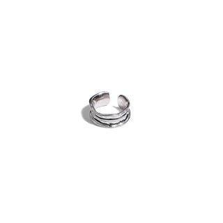Sculpted Wave Textured Ring