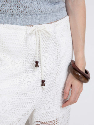 Crochet Knit Hollow-Out Trousers