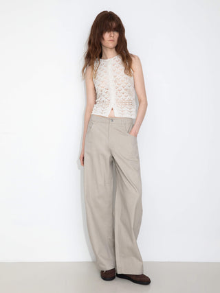 Hollow-Out Crochet Knit Sleeveless Top