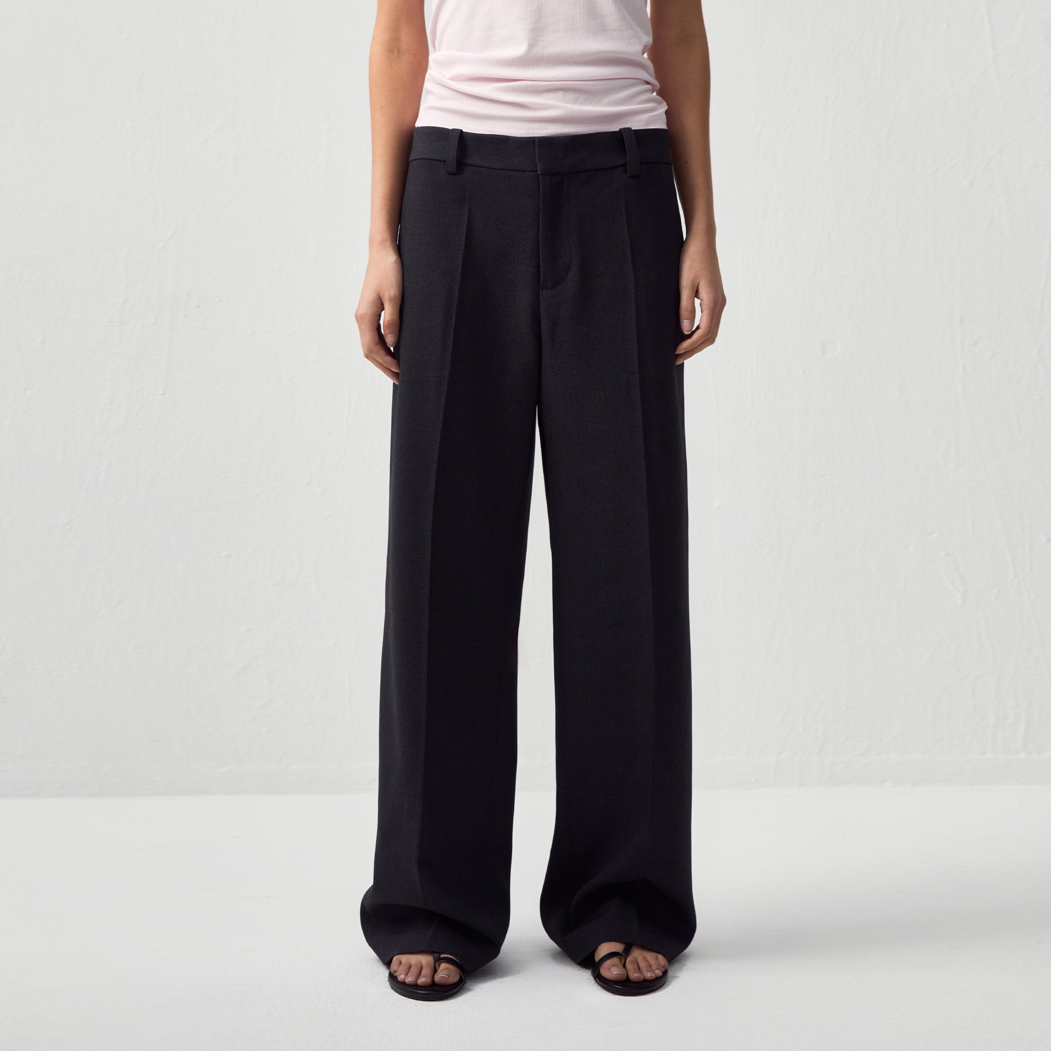 CUBIC Straight Leg Casual Suit Trousers-3
