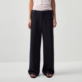 CUBIC Straight Leg Casual Suit Trousers