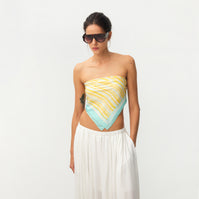 CUBIC Silk Striped Bandana Scarf
