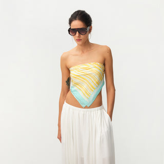 CUBIC Silk Striped Bandana Scarf
