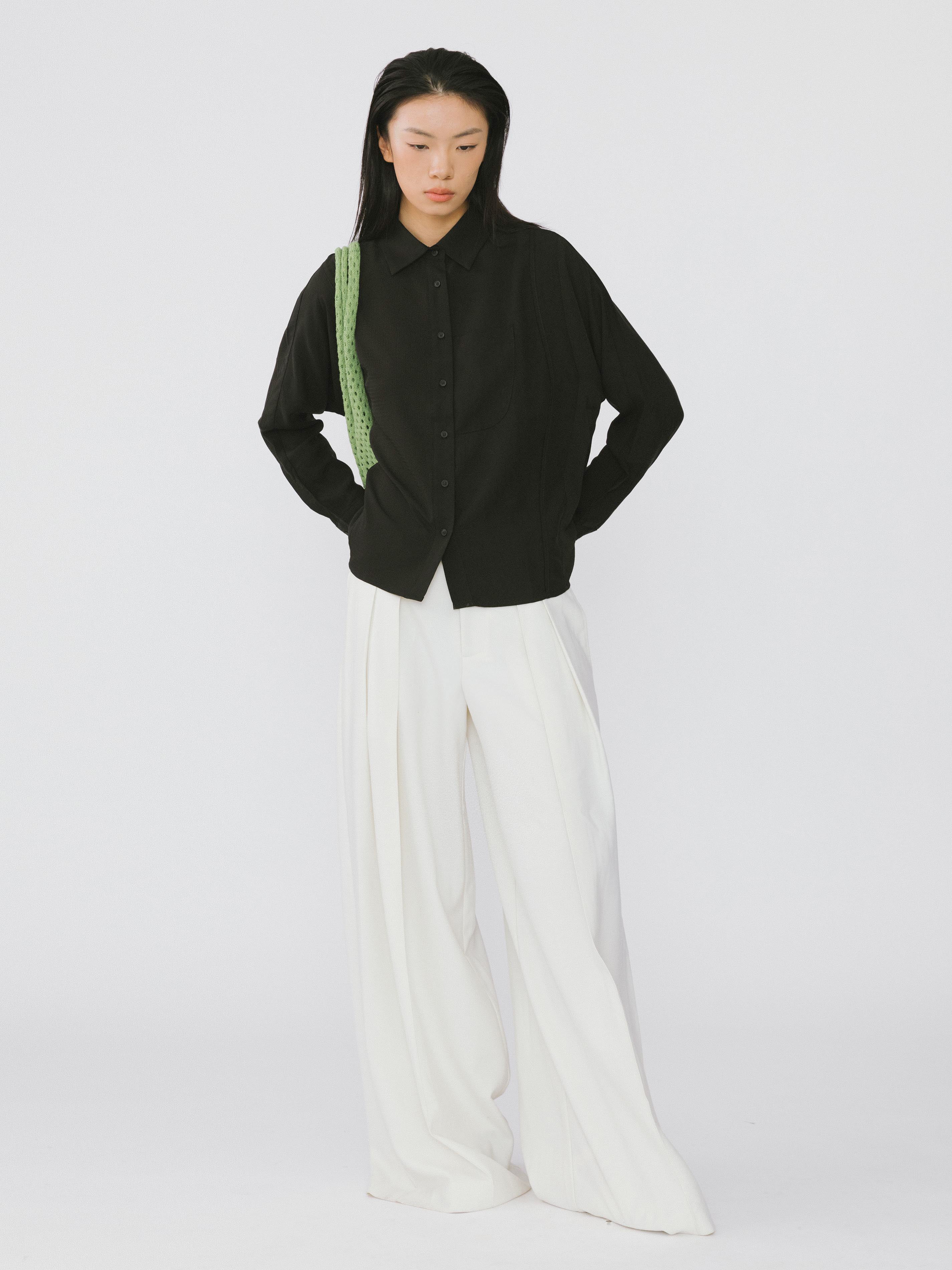 Asymmetric Panelled Shirt-3