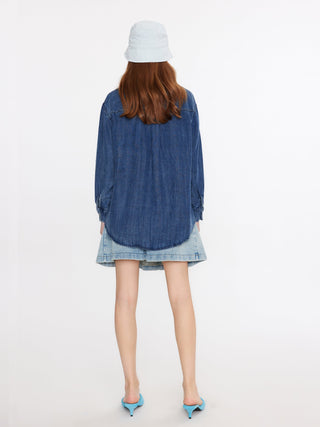 Blue Denim Western Shirt