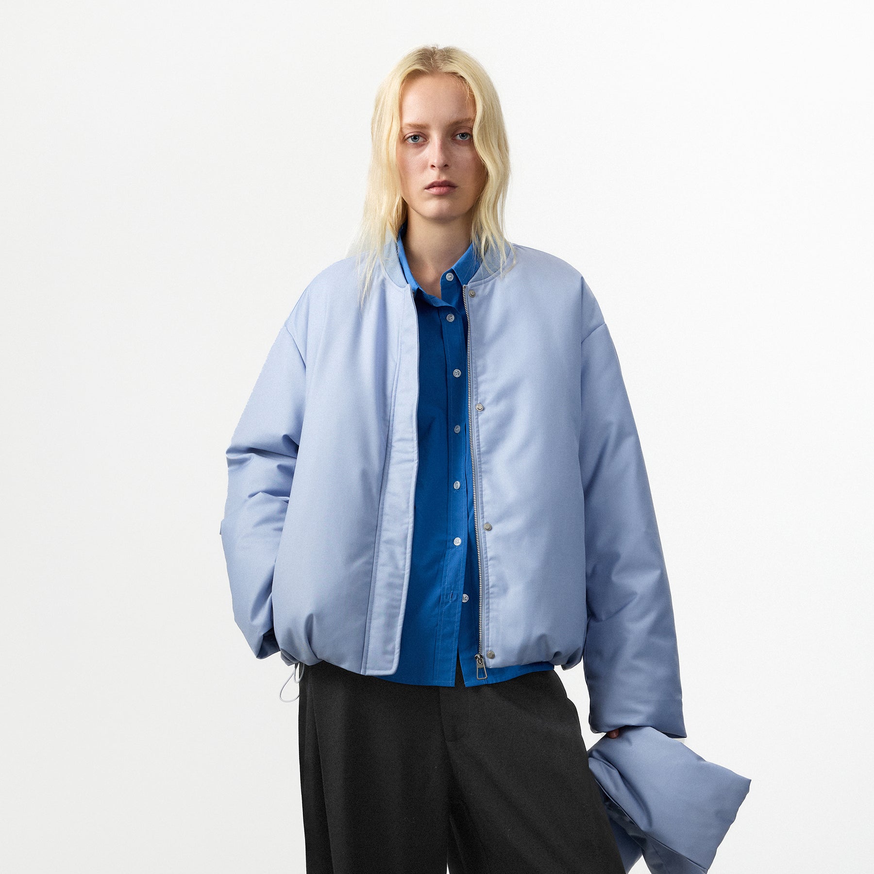 CUBIC Detachable Scarf Puffer Down Jacket-3