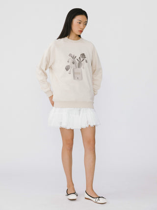 Round Neck Printed Sweatshirt