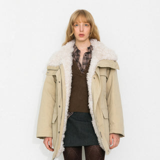 Loose-Fit Reversible Shearling Workwear Jacket