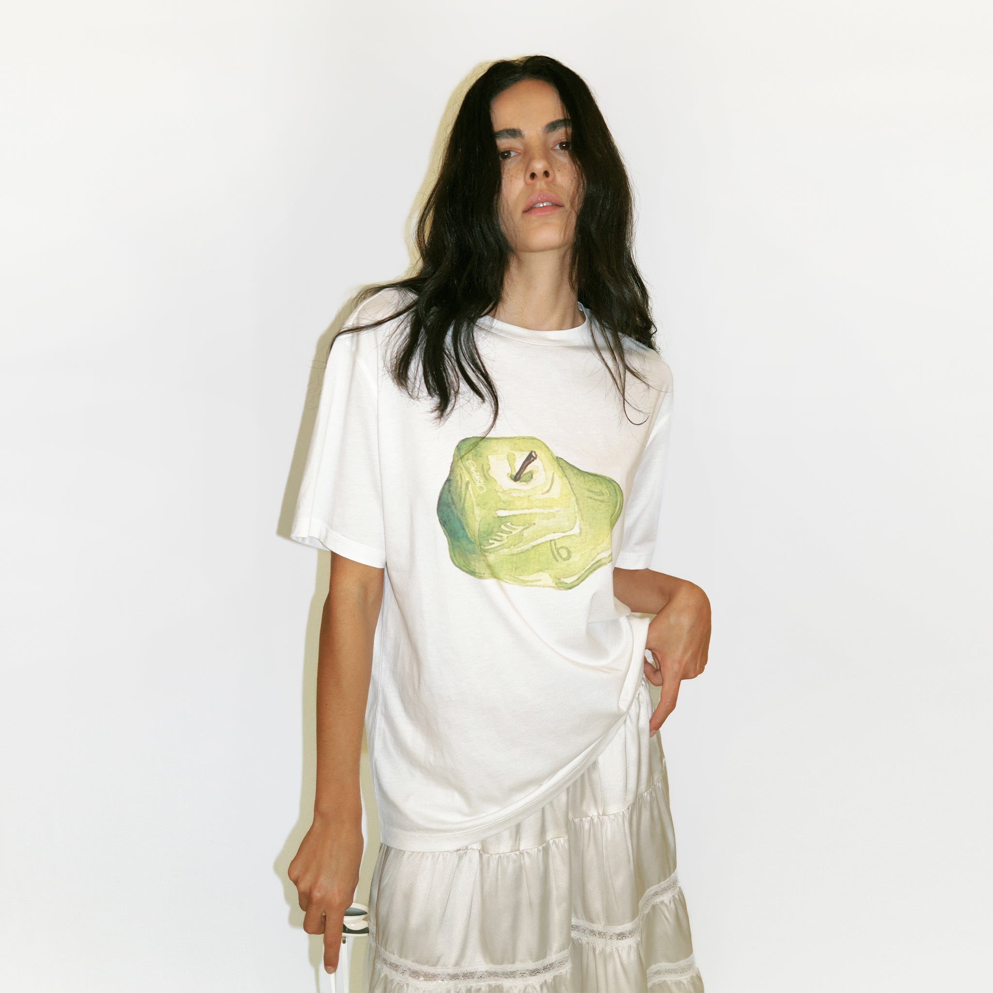 CUBIC Apple Print Oversized T-shirt-3
