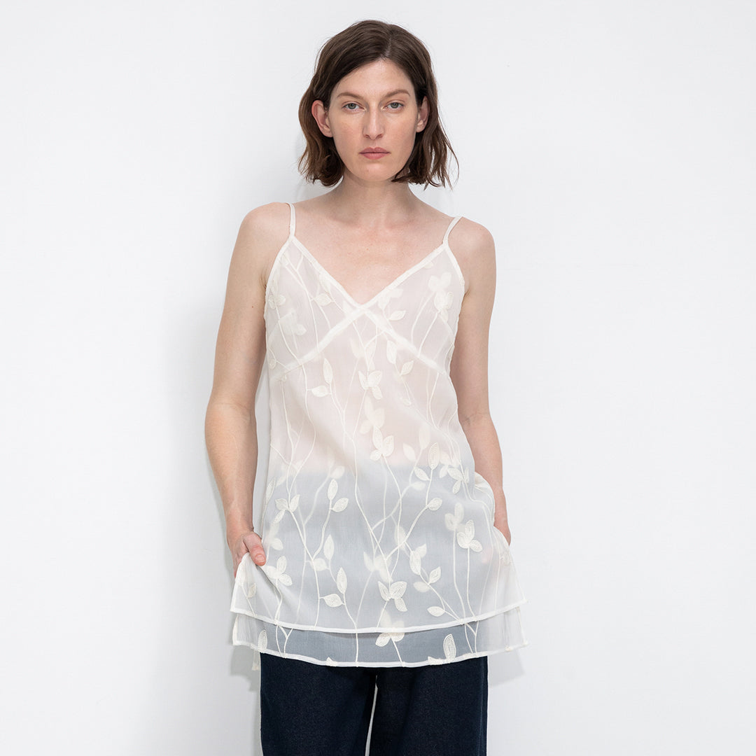 3D Crochet Floral V-Neck Cami Top-3