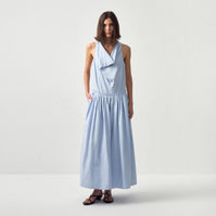CUBIC 100% Cotton Halter Neck Cowl Dress
