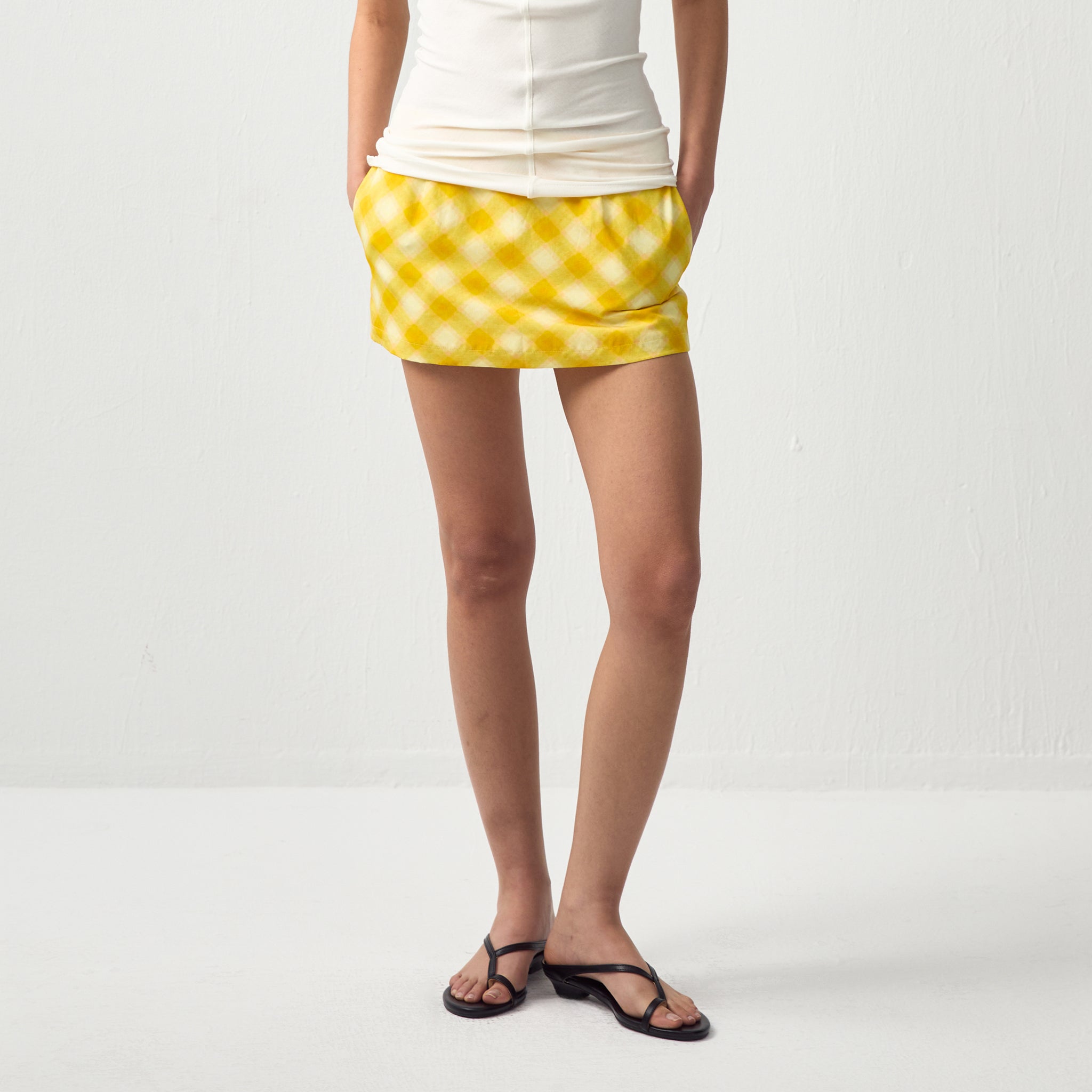 CUBIC Gradient Check Layered Skort-3