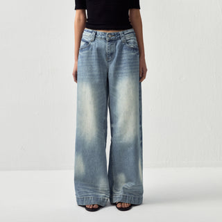 CUBIC Vintage Low-Rise Wide-Leg Jeans